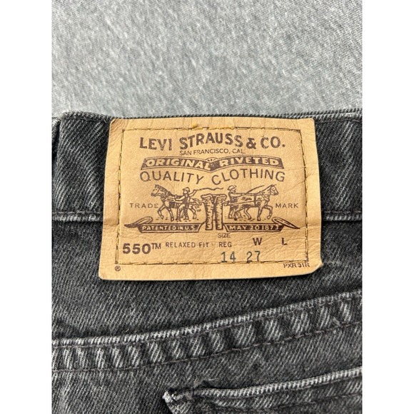 Vintage Levi's 550 Orange Tab Relaxed Fit Regular Jeans Women's 25x28‎ Black - Picture 3 of 12